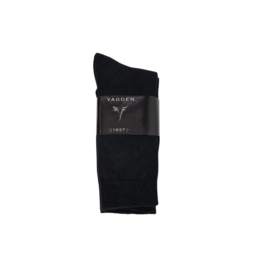 Sharp Black Dress Socks Duo Vagden Cotton Comfort Clearance